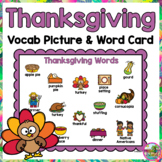 Thanksgiving Vocabulary Writing Center and Word Work Pictu