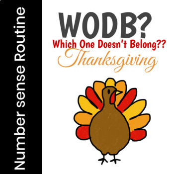 Preview of THANKSGIVING Which One Doesn't Belong? A Number Sense Routine for K-2