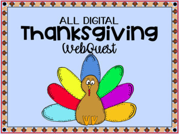 Preview of Thanksgiving WebQuest - Distance Learning - DIGITAL