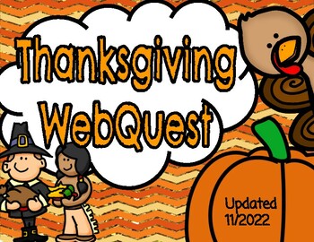 Preview of Thanksgiving WebQuest (Printable Booklet)