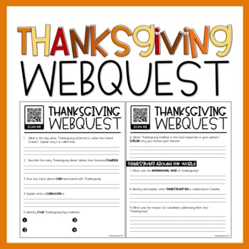 Preview of Thanksgiving Webquest | Distance Learning
