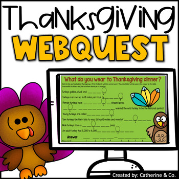 Preview of Thanksgiving Webquest & Research Activity | November ELA and SS