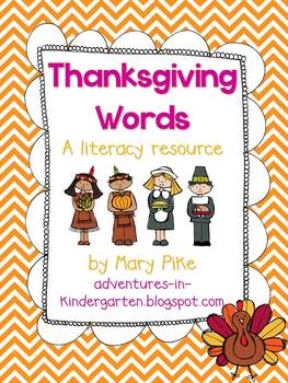 Preview of Thanksgiving Word Cards and Word Walls in English and Spanish