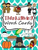 Thanksgiving Word Cards for Writing Center or Word Wall