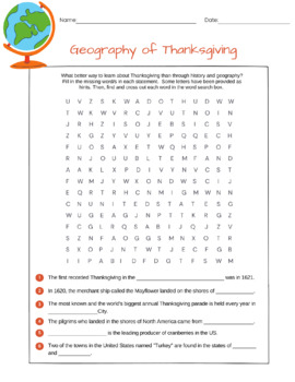 Preview of Thanksgiving Word Find