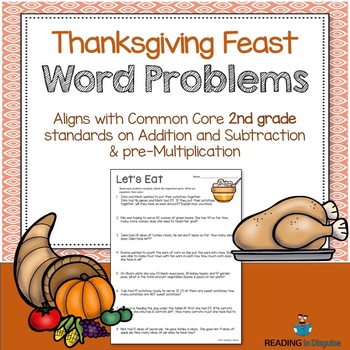 Preview of Thanksgiving Word Problems: 2nd Grade