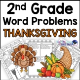 Thanksgiving Word Problems Math Practice 2nd Grade Common Core
