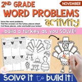 Thanksgiving Word Problems 2nd grade - Thanksgiving Math Craft