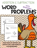 Thanksgiving Word Problems- Addition/Subtraction with Regrouping