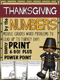 Thanksgiving Word Problems - Print & Go