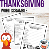 Thanksgiving Word Scramble, Turkey Worksheets, Busy Work