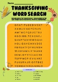 Thanksgiving  Word Search