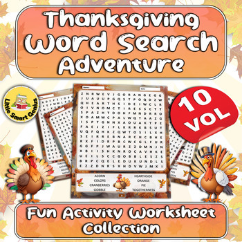 Preview of Thanksgiving Word Search Adventure | Fun Activity Worksheet Collection