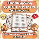 Thanksgiving Word Search Adventure | Fun Activity Workshee