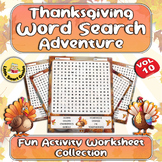 Thanksgiving Word Search Adventure | Fun Activity Workshee