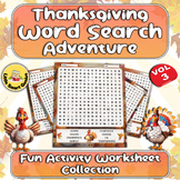 Thanksgiving Word Search Adventure | Fun Activity Workshee