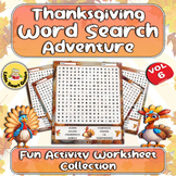 Thanksgiving Word Search Adventure | Fun Activity Workshee