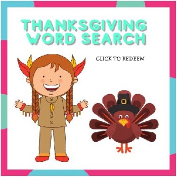 Preview of Thanksgiving Word Search Boom Card Activity