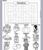 Thanksgiving Word Search/ Coloring Sheet
