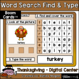 Thanksgiving Word Search Find & Type - Boom Cards - Distan