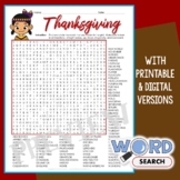 Hard Thanksgiving Word Search Puzzle Activity Middle Schoo