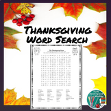 Thanksgiving Word Search Puzzle Printable and Digital Ease