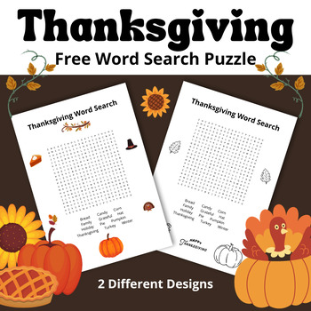 Thanksgiving Word Search Puzzle | Thanksgiving Activities | Free Printable.