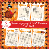 2022 Thanksgiving Word Search Puzzles | Thanksgiving Day P
