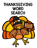 Thanksgiving Word Search Second Grade