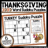 Thanksgiving Word Sudoku Puzzle | TURKEY Sudoku Puzzle | L