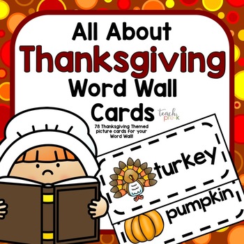 Preview of Thanksgiving Word Wall Cards