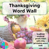 Thanksgiving Word Wall for French Classrooms
