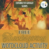 Thanksgiving WordCloud Activity - Editable in Google Slides!