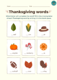Thanksgiving Words!
