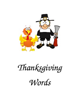 Preview of Thanksgiving Words Folder