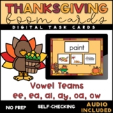 Thanksgiving Words with Vowel Teams - Boom Cards