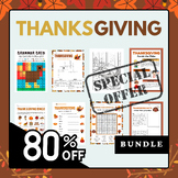 Thanksgiving Work Packets Bundle - Reading C, Puzzles and 