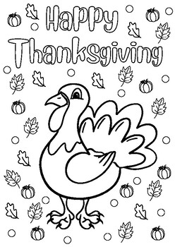 Thanksgiving Worksheet - Coloring by STARKKIDZ | TPT