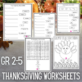 Thanksgiving Worksheets
