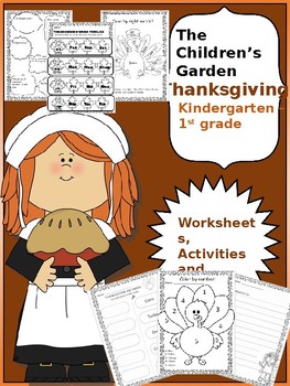Preview of Thanksgiving Worksheets Bundle (Kindergarten & First Grade)
