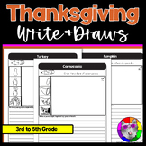 Thanksgiving Directed Drawing and Writing Worksheets Write
