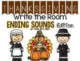 Thanksgiving Write the Room - Ending Sounds Edition