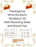 Thanksgiving Write the Room Numbers 1-10