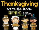 Thanksgiving Write the Room - Rhyming Edition