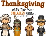 Thanksgiving Write the Room - Syllables Edition