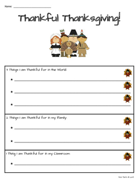 Preview of Thanksgiving Writing 1-2-3 -  Graphic Organizer, Template, Writing Project