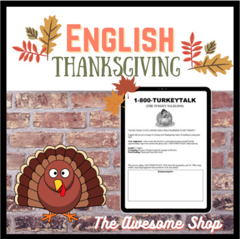 Preview of Thanksgiving Writing 1-800-TurkeyTalk Dialogue & Story Prompts