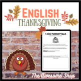 Thanksgiving Writing 1-800-TurkeyTalk Dialogue & Story Prompts