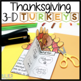Thanksgiving Writing Activities 3-D Turkeys