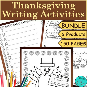 Thanksgiving Writing Activities BUNDLE by Life with 5 Boys | TpT
